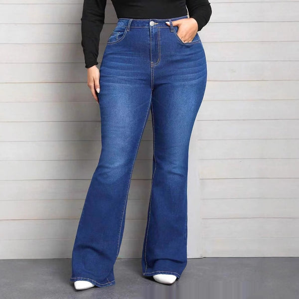Jean évasé bleu taille mi-haute En stock Pour femme Disponible sur notre site indépendant