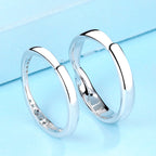 Bagues de couple en argent sterling S925 avec diamants pour hommes et femmes