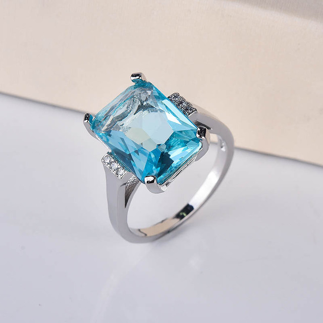 Bagues Kuololit en pierres précieuses Paraiba pour femmes
