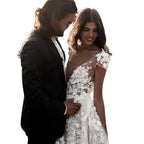Robe de mariée blanche en dentelle pour femme
