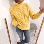 Pull torsadé femme col montant mode explosive