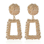 Grandes boucles d'oreilles vintage pour femmes, or, argent, noir, géométriques, style affirmé, pendantes, bijoux de mode