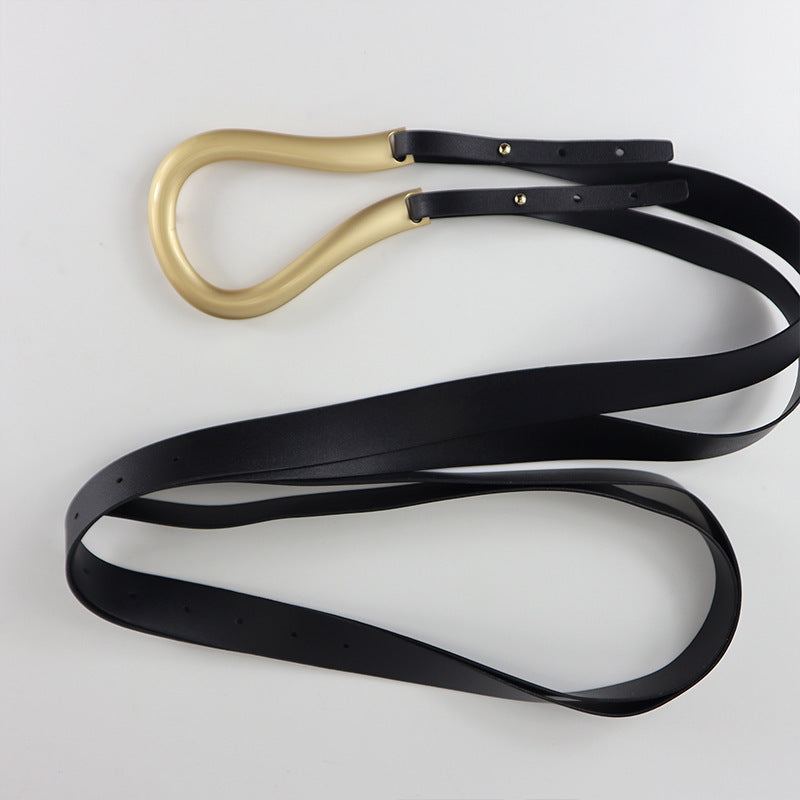 Ceinture Vachette avec boucle pour femme, costume cool