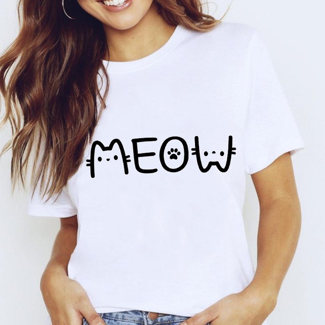 T-shirt Harajuku pour femmes hauts blanc étoile