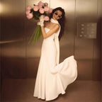 Robe de mariée bustier simple, style français, légère et blanche
