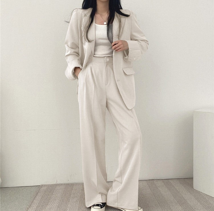 Ensemble tailleur décontracté style coréen pour femme