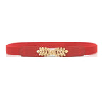 Ceinture élastique feuille mode élastique tout assorti