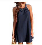 Gilet Robe Sans Manches Femme Creux au Crochet