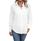 Chemise ample à manches longues pour femme