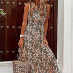 Robe sans manches imprimée de style bohème