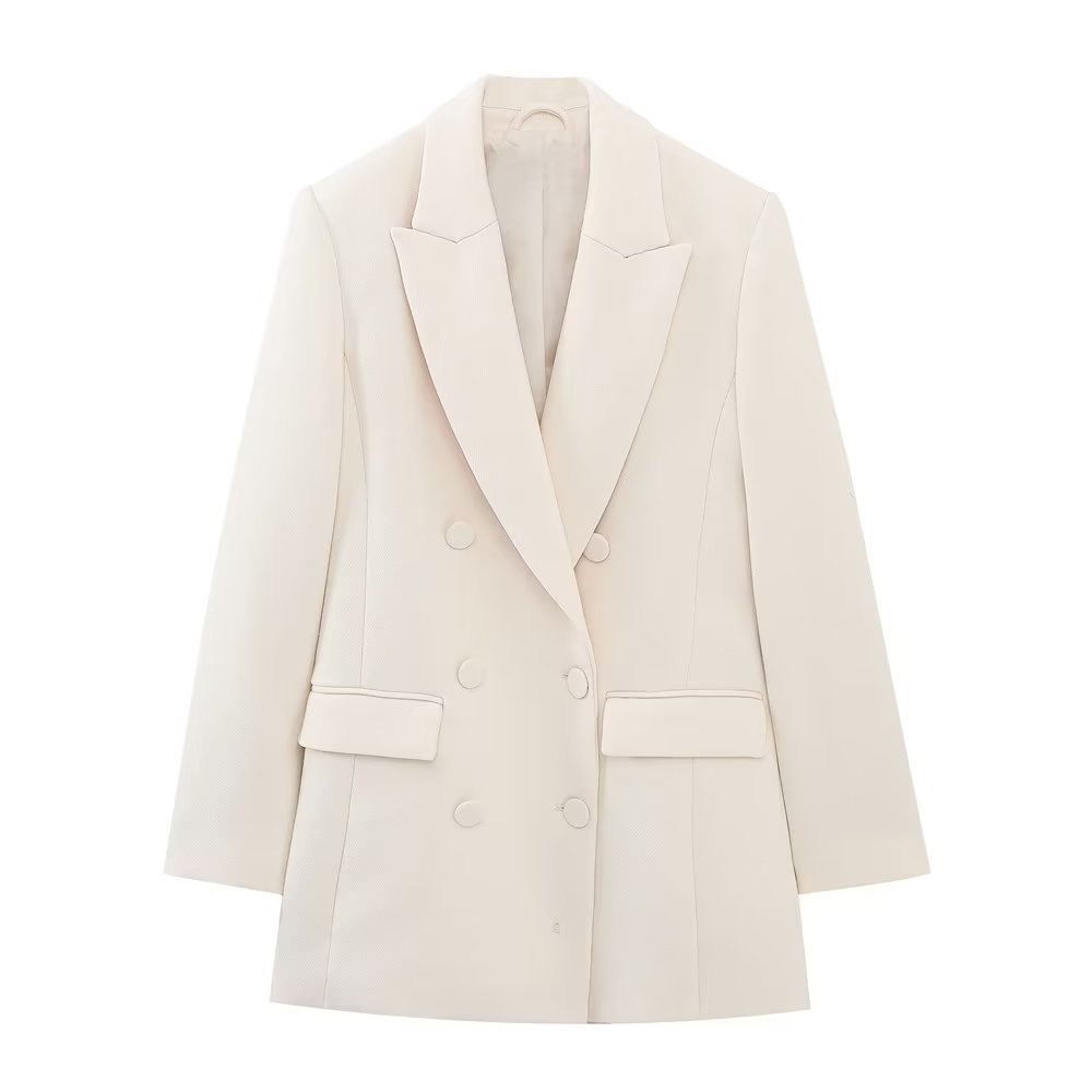 Blazer long croisé pour femme