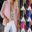 Petit blazer uni sauvage à manches longues
