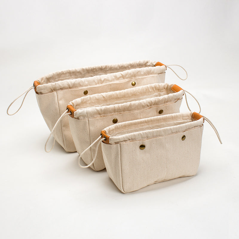 Trousse de voyage en toile de coton pour maquillage