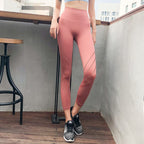 Pantalon de sport moulant de course taille haute pour femme - Yoga