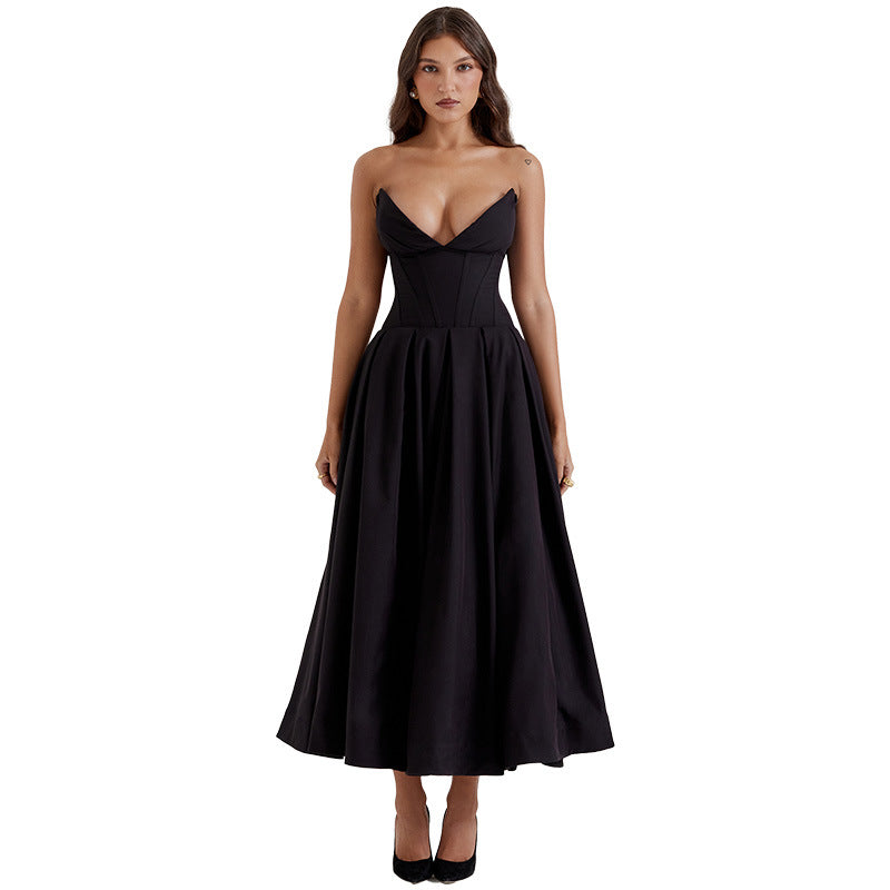 Nouvelle robe bustier tendance pour femmes