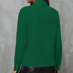 Nouvelle chemise ample en mousseline de soie à volants pour femme