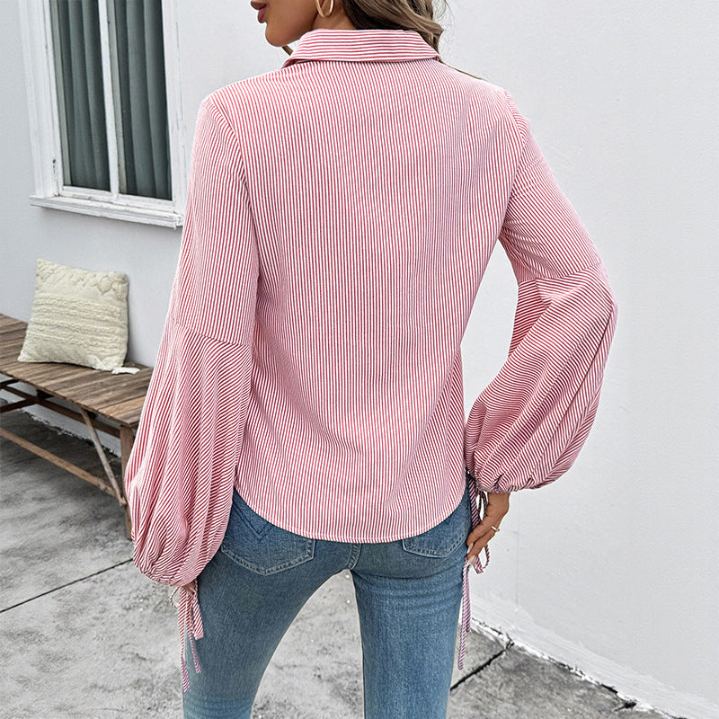 Chemise élégante à rayures pour femme