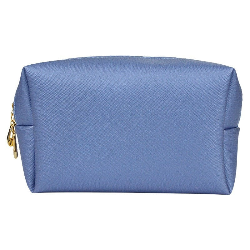 Trousse de Maquillage Octogonale Carrée en Cuir PU, Design Simple