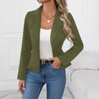 Blazer haut de gamme uni pour femme