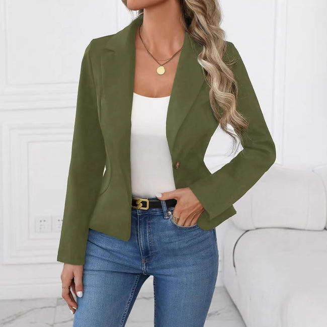 Blazer haut de gamme uni pour femme Hover Image
