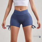 Shorts de yoga d'été à cordon de serrage pour femmes