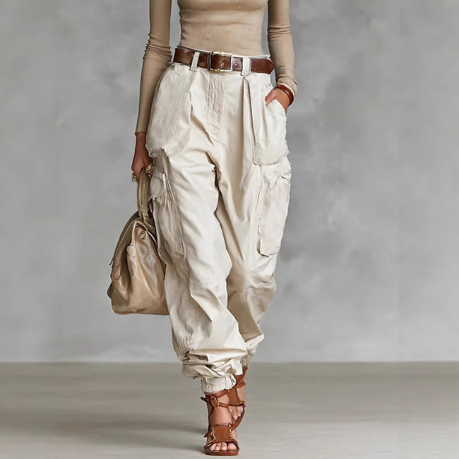 Pantalon décontracté à jambe large et coupe décontractée Niche pour femme Main Image