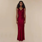Robe longue de soirée lacée en dentelle, style banquet, pour femme