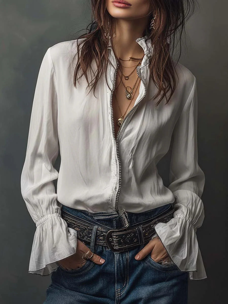 Chemise décontractée de style européen et américain pour femme