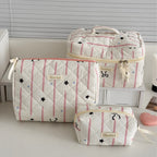 Trousse de maquillage grande capacité à nœud papillon