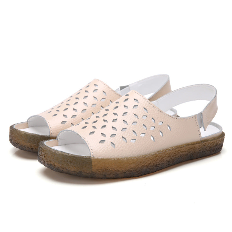 Sandales Évidées Grande Taille pour Femmes Style Coréen Sandales Femmes Enceintes