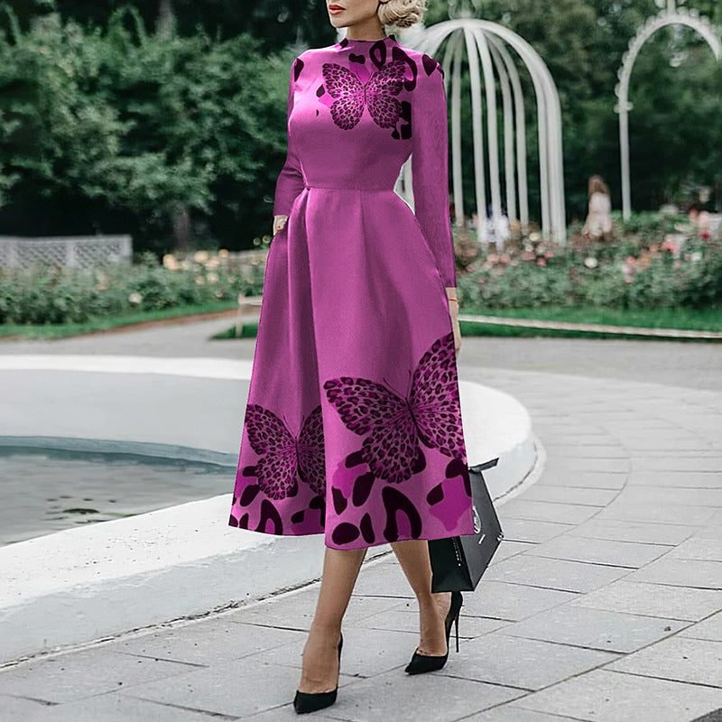 Robe moulante à manches longues pour femme