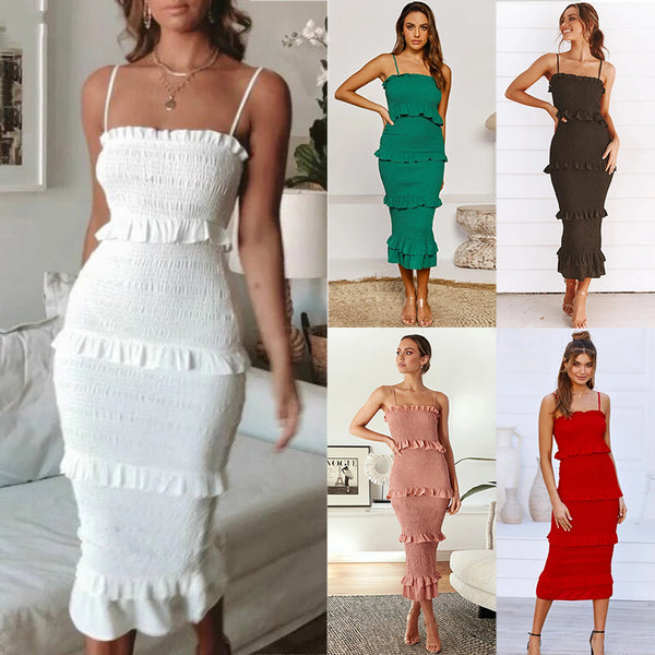 Robe Femme Quatre Sections Couture Élastique