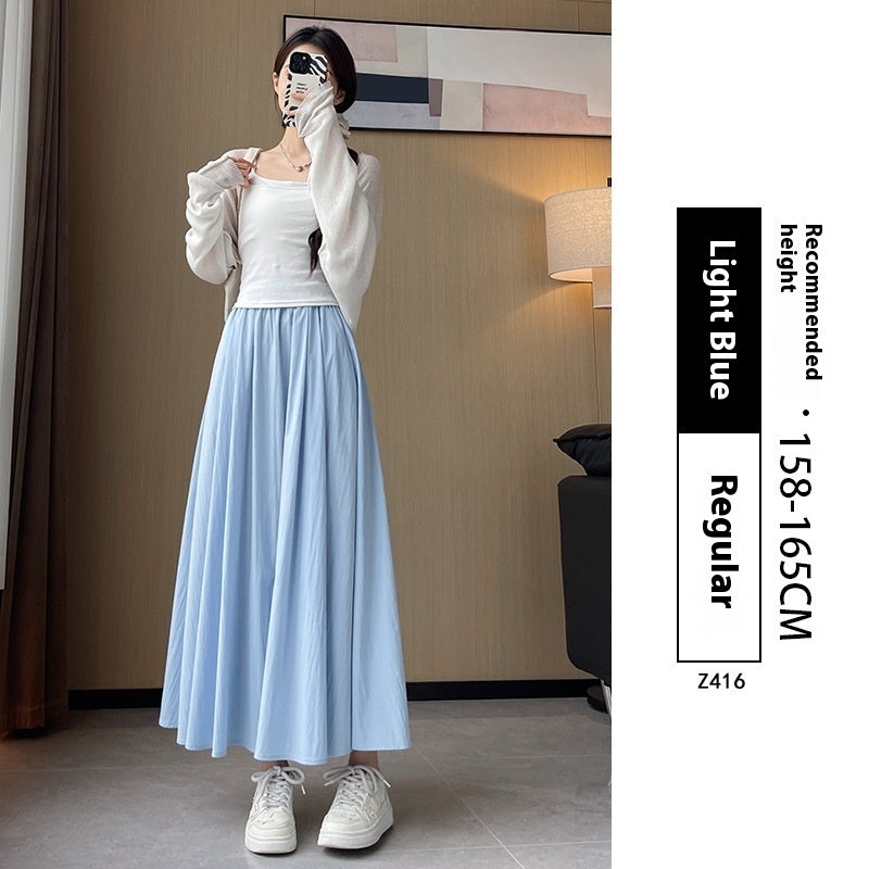 Robe Plissée Amincissante Taille Haute Évasée d'Été