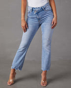 Jeans lavés tendance pour femme