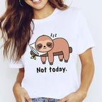 T-shirt Harajuku pour femmes hauts blanc étoile