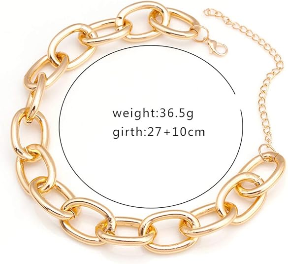 Collier ras de cou bohème, chaîne en maillons cubains dorés, bijoux tendance pour femmes et filles Main Image