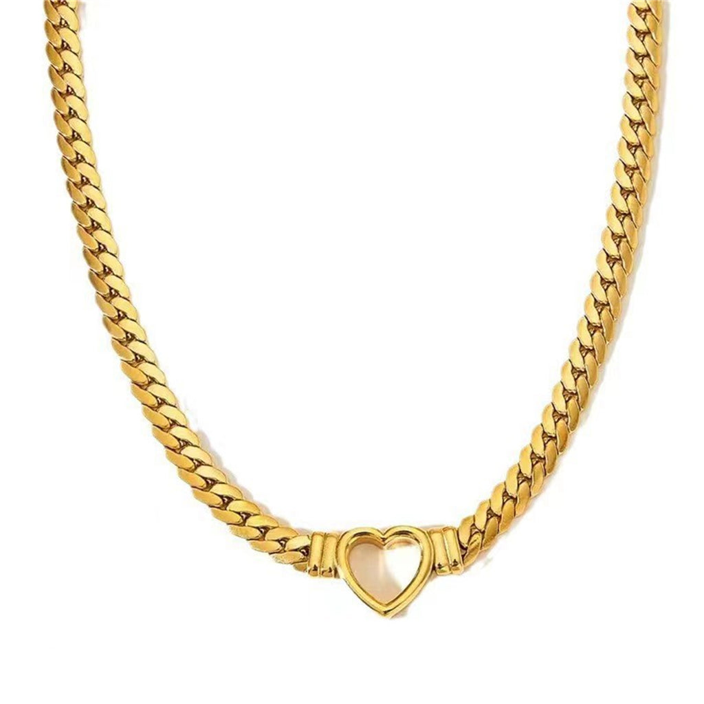 Collier et bracelet personnalisés « Chaîne d'amour » pour femme en acier inoxydable, bijou de clavicule inaltérable