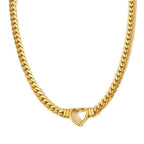 Collier et bracelet personnalisés « Chaîne d'amour » pour femme en acier inoxydable, bijou de clavicule inaltérable