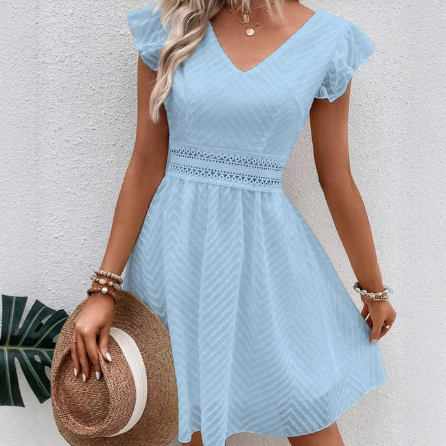 Lace Elegant Casual Mid-length Women's Dress Hover Image