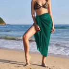 Women's Sarong Swimsuit Blouse Chiffon Long Bikini