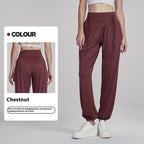 Pantalon fuselé droit taille haute ample pour femme