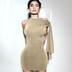 Robe courte simple à lacets pour femmes