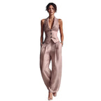 Summer Sleeveless Suit Casual Single-breasted Vest And Casual Pants Set