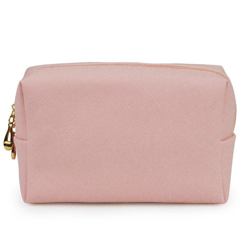 Trousse de Maquillage Octogonale Carrée en Cuir PU, Design Simple