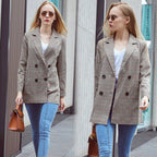 Blazer à carreaux femme version coréenne