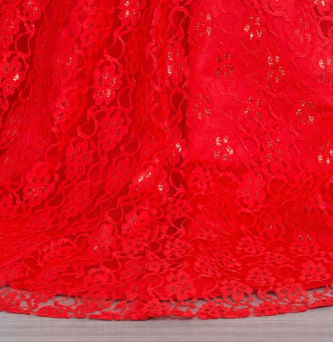 Robe de mariée sirène en dentelle sequinée à la taille