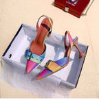 Talons hauts pointus en strass style fée