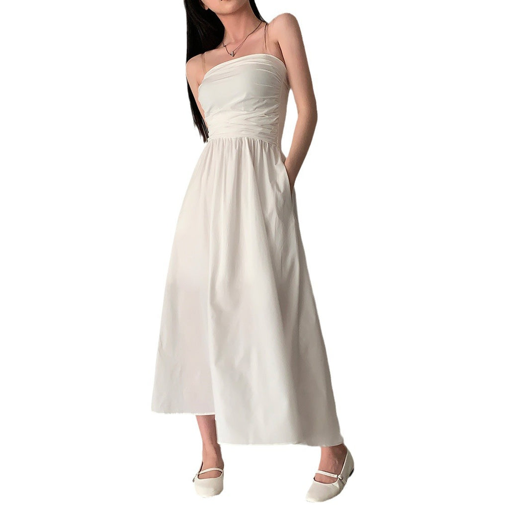 Robe longue amincissante bandeau de vacances pour femme