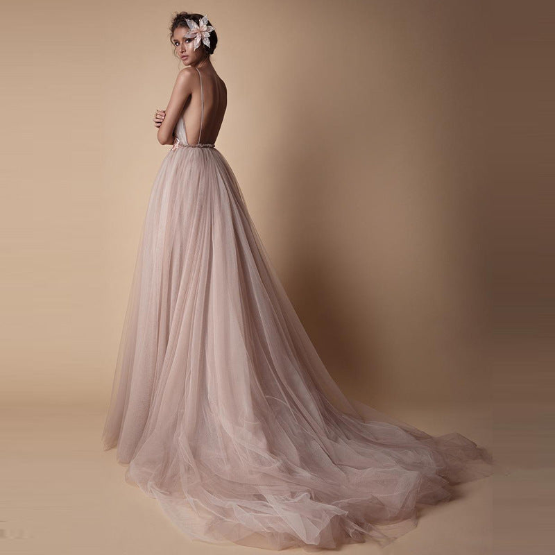 Robe de mariée pour femme, nouveau style, bretelles, robe de demoiselle d'honneur