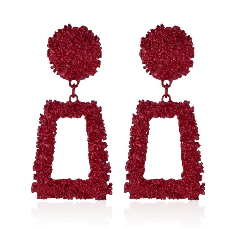 Grandes boucles d'oreilles vintage pour femmes, or, argent, noir, géométriques, style affirmé, pendantes, bijoux de mode